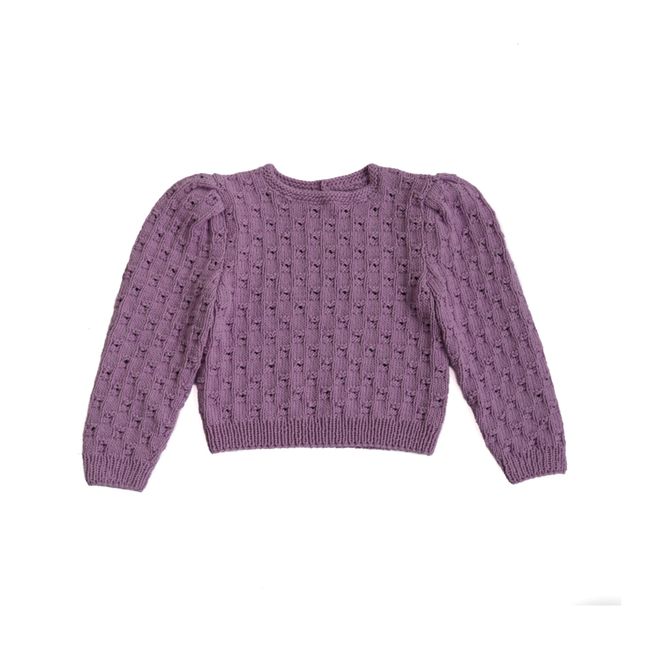 Bianca Handmade Openwork Sweater | Mauve