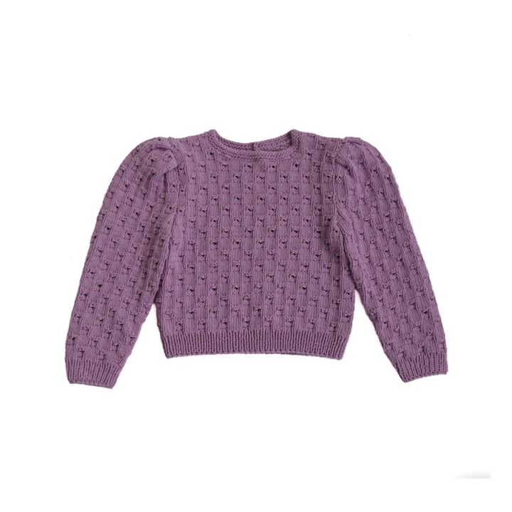 Bianca Handmade Openwork Sweater | Malva- Immagine del prodotto n°0