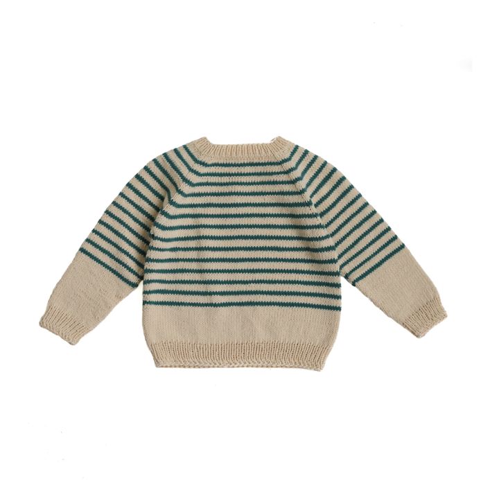 Enna Handmade Striped Sweater | Ecru- Immagine del prodotto n°0