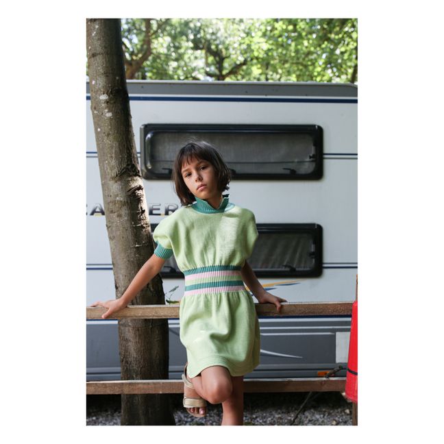 Estee Handmade Knit Dress | Verde Pálido