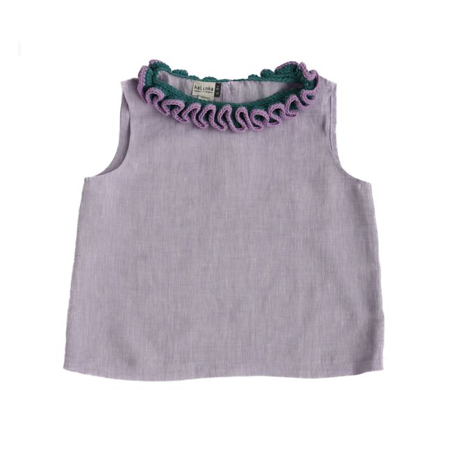 Liana Knit Collar Top | Lila