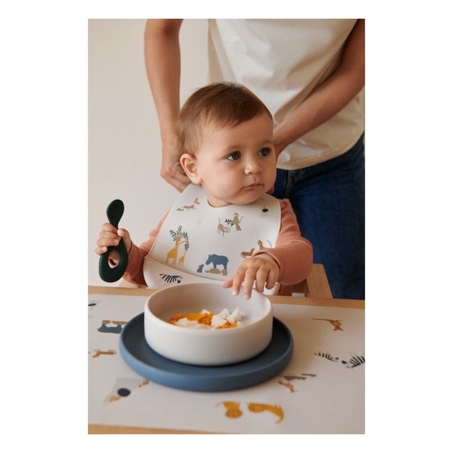 Set repas en silicone Tine | Beige