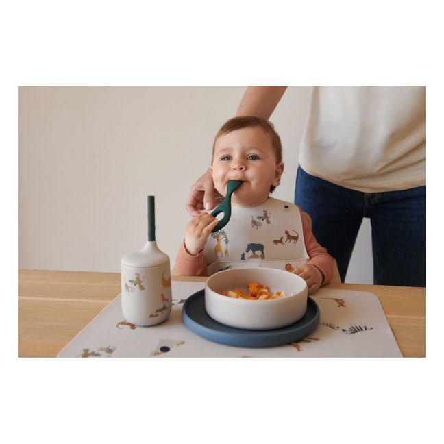 Set repas en silicone Tine | Beige