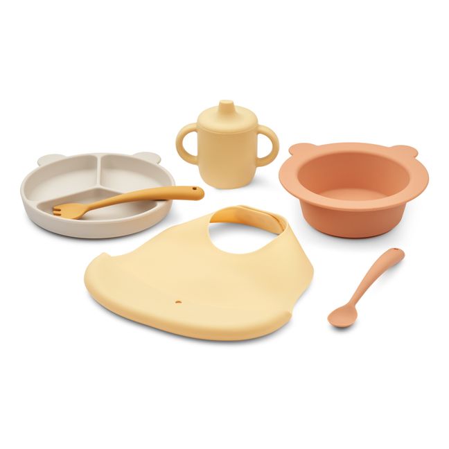 Set repas en silicone Stina | Jaune