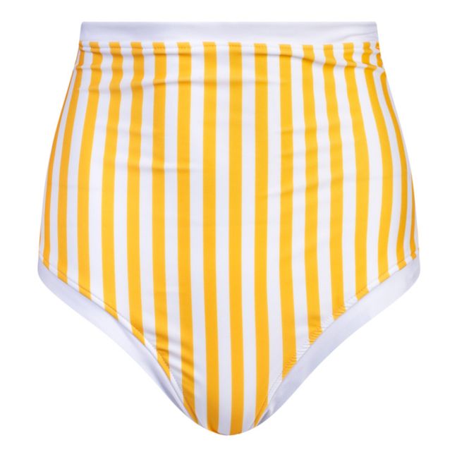 Bas de Maillot de Bain Matière Recyclée Rayé - Collection Femme | Jaune
