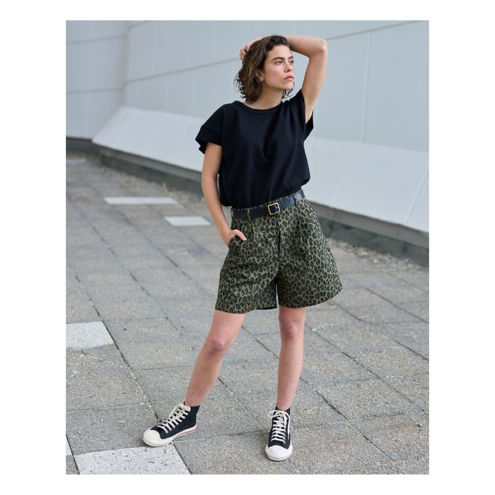 River Printed Shorts | Khaki- Produktbild Nr. 1