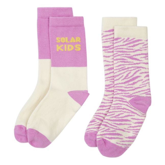 Zebra Solar Socks - Set of 2 Pairs | Bianco