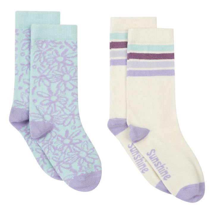 Flower Sunshine Socks - Set of 2 Pairs | Bianco- Immagine del prodotto n°0
