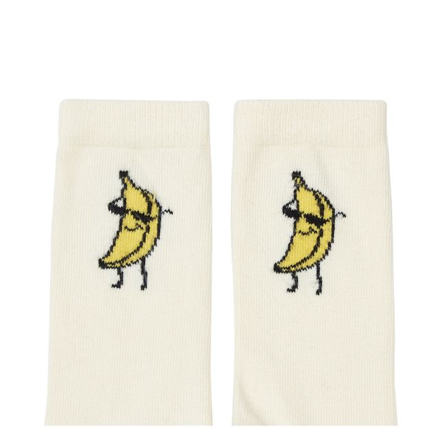 Banana Stripes Socken 2er-Pack | Grauweiß