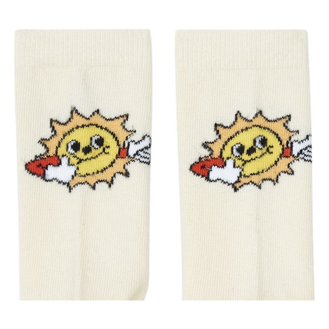 Sun Stripes Socks - Set of 2 Pairs  | Off white