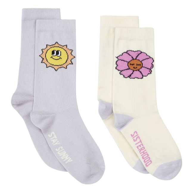 Sisterhood Sunny Socks - Set of 2 Pairs | Blanco Roto