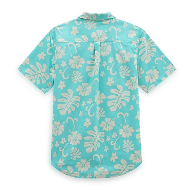 Aloha Floral Short-Sleeved Shirt | Azul verde