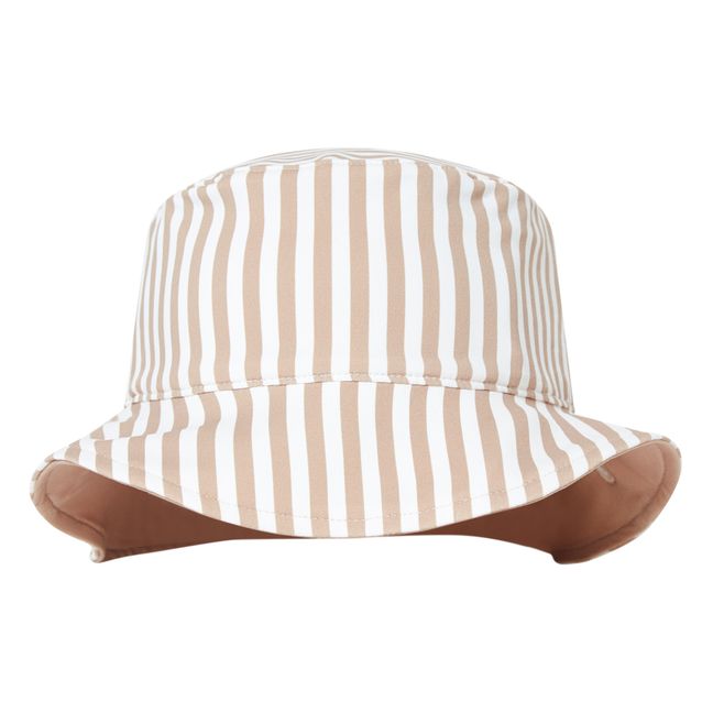 Chapeau Réversible Nylon Recyclé à Rayures | Sable