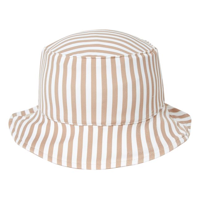 Chapeau Réversible Nylon Recyclé à Rayures | Sable