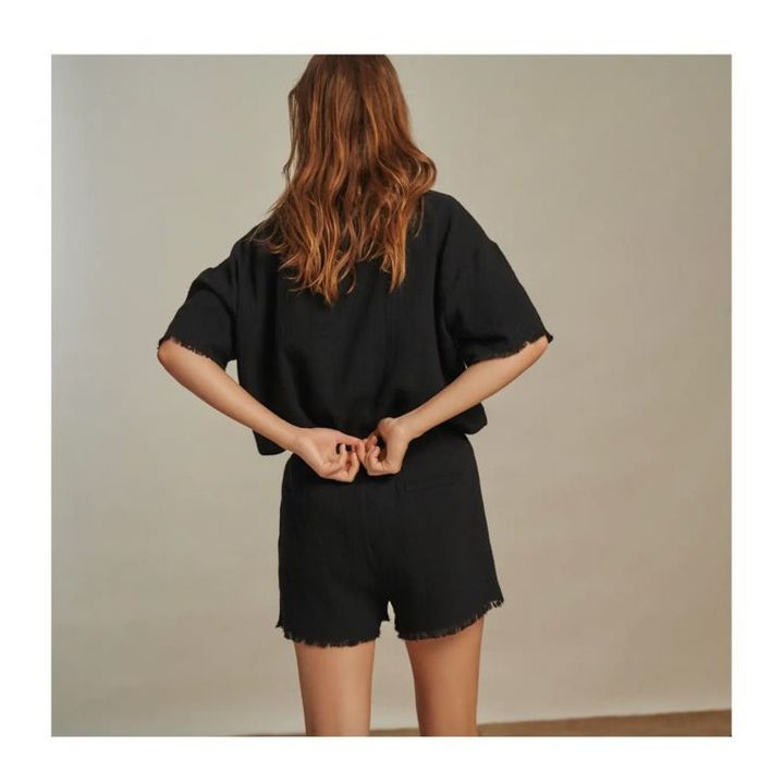 Pantalón corto de pijama Sunday | Negro- Imagen del producto n°2