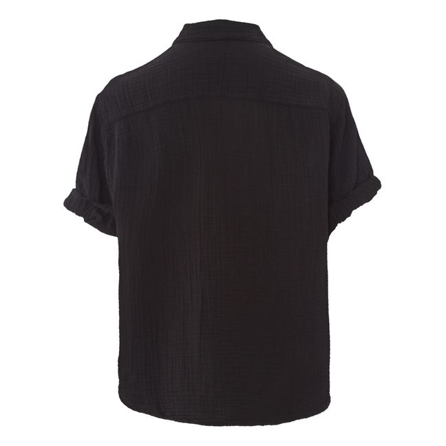 Cruz Cotton Gauze Blouse | Negro