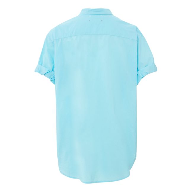 Channing Cotton Poplin Shirt | Blu acqua