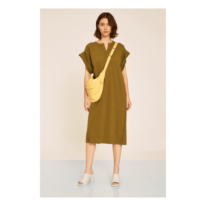 Kleid Heras Bio-Baumwolle | Grünolive- Produktbild Nr. 4