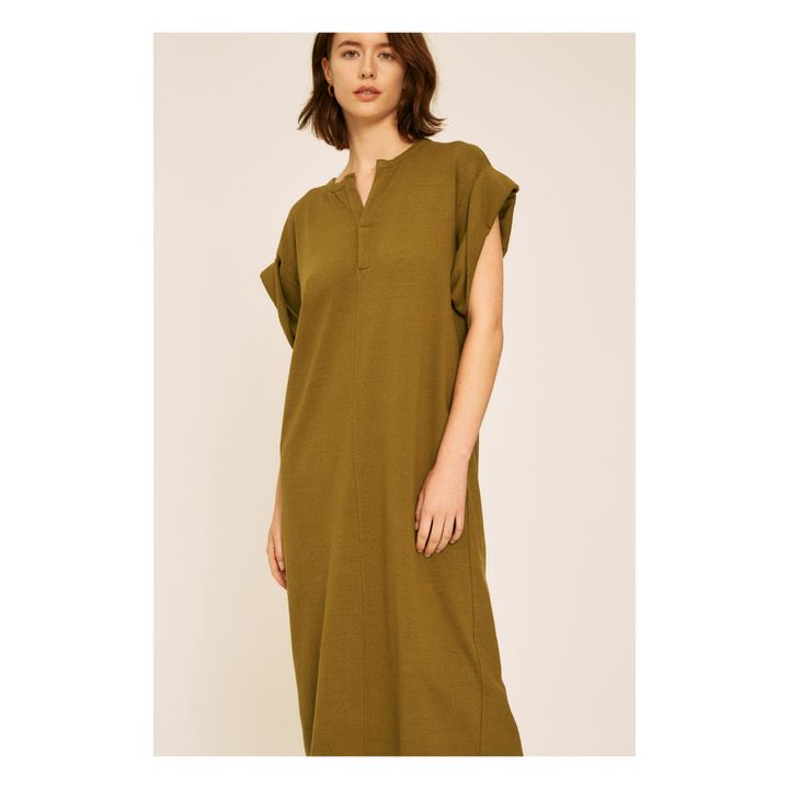 Kleid Heras Bio-Baumwolle | Grünolive- Produktbild Nr. 5