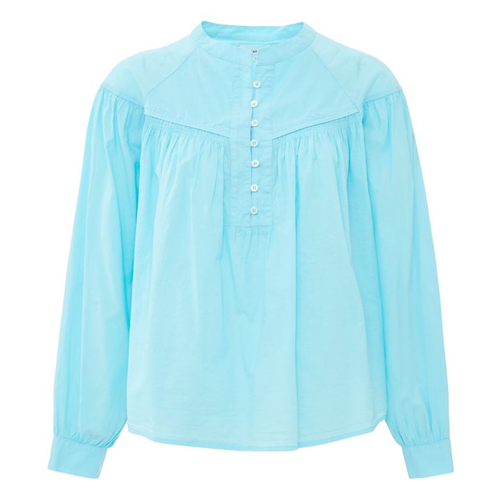 Xirena Delilah Cotton Poplin Blouse Azure blue Smallable