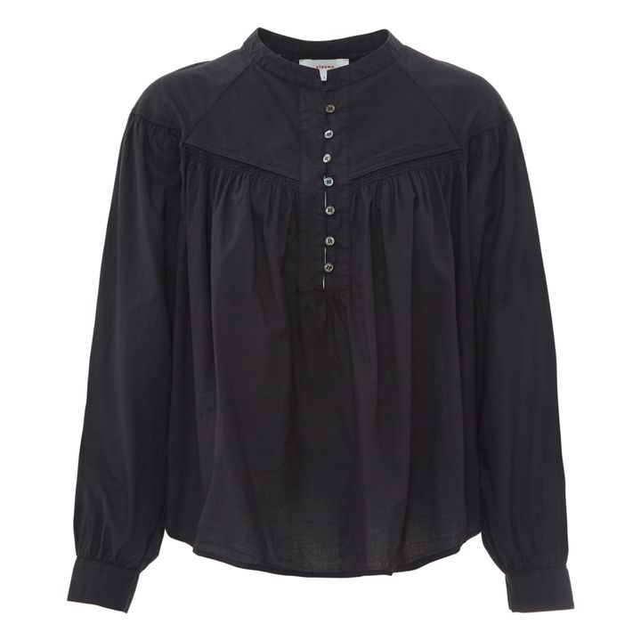 Xirena Delilah Cotton Poplin Blouse Black Smallable