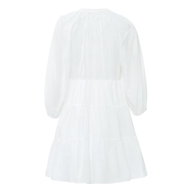 Vestido de popelina de algodón Nadia | Blanco