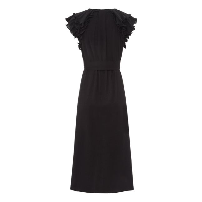 Kleid Jakarta Baumwollkrepp | Schwarz