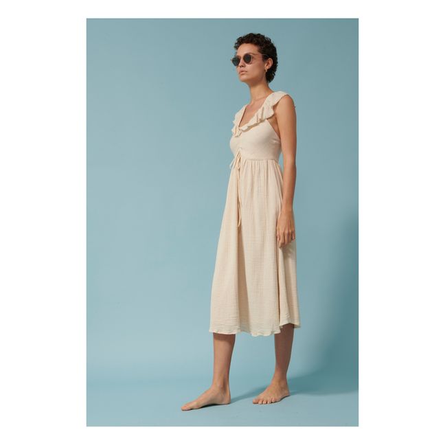 Kleid Dylan Baumwollkrepp | Sandfarben