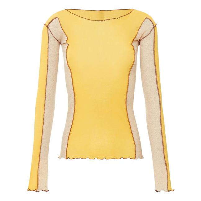 Organic Cotton Gauze Sun T-Shirt | Yellow