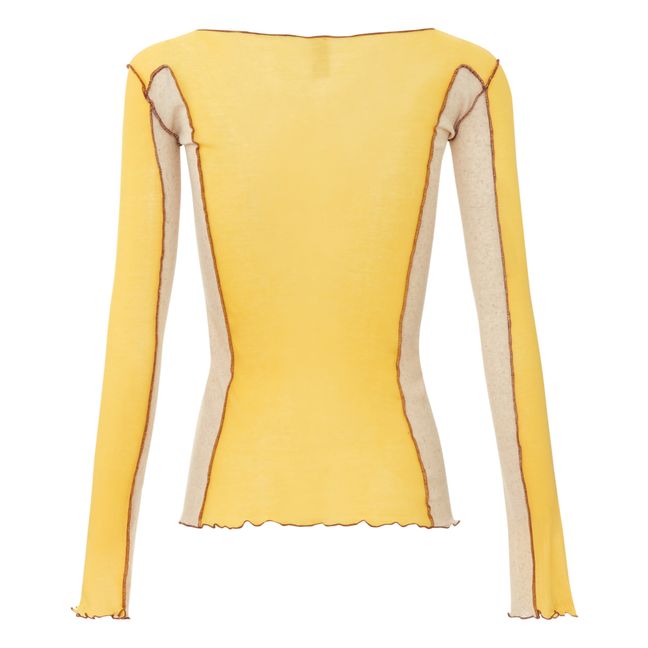 T-Shirt Sun Gaze de Coton Bio | Amarillo