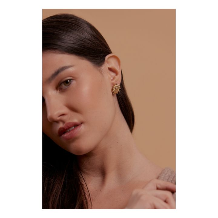 Valentina delicate stud earrings | Gold- Product image n°0