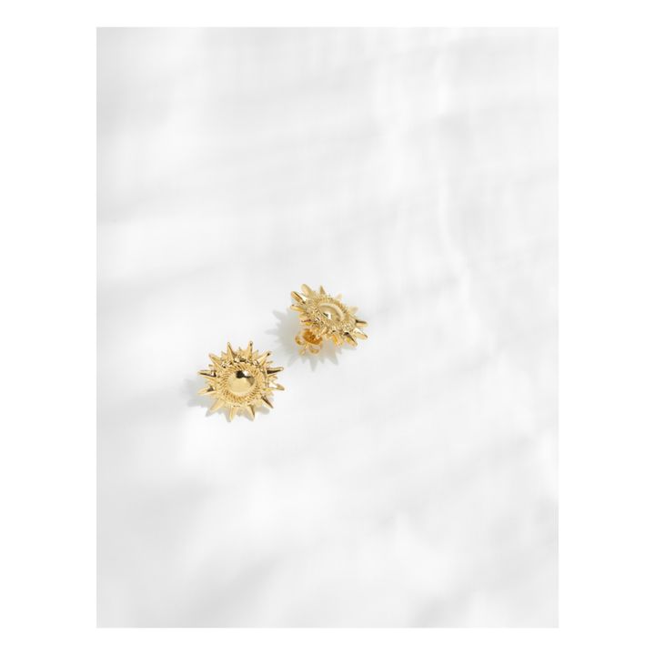 Valentina delicate stud earrings | Gold- Product image n°2