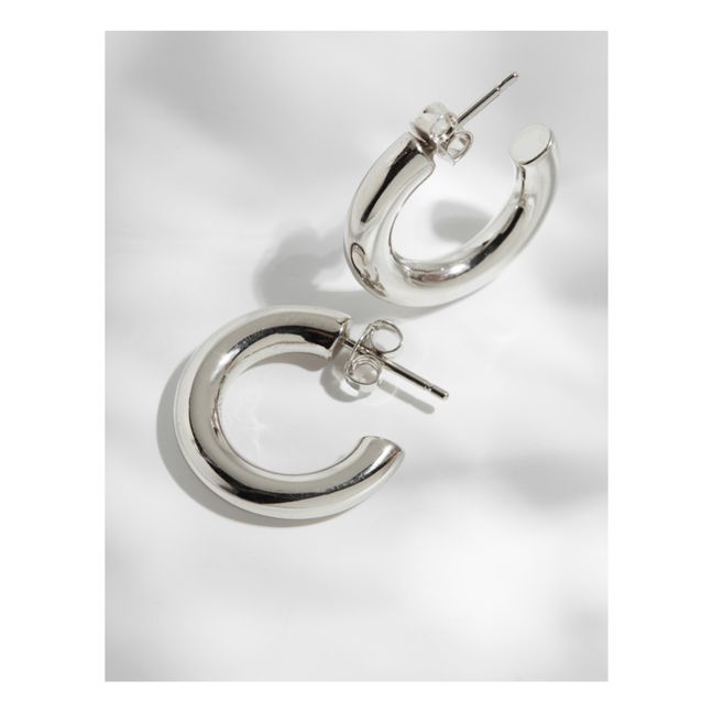 Charlotte Small Hoop Earrings | Plateado