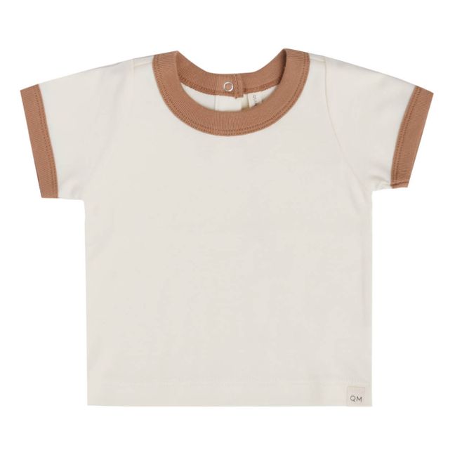 Organic Cotton Two-tone T-shirt | Ecru