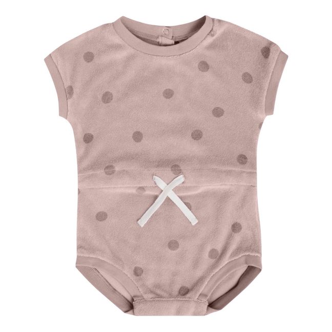 Organic Cotton Terry Cloth Printed Romper | Lila