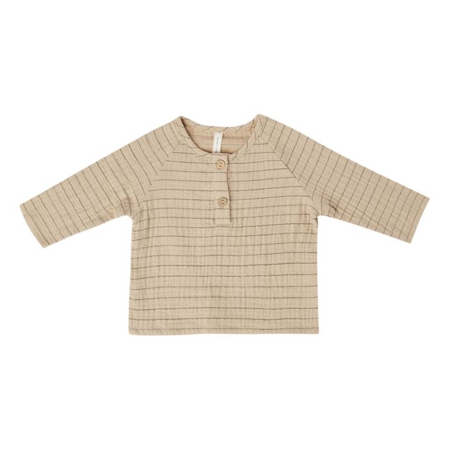 T-Shirt Coton Bio Rayé Zion | Beige