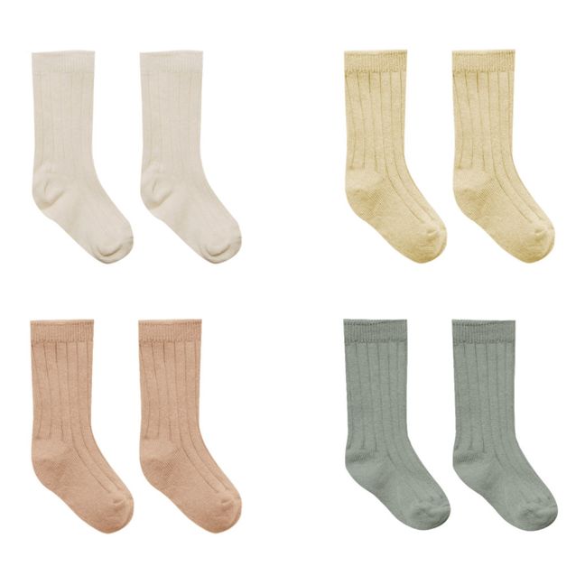 Four Pairs of Organic Cotton Socks | Ecru