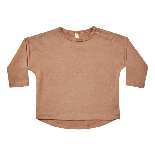 Organic Cotton Plain T-Shirt | Marrón