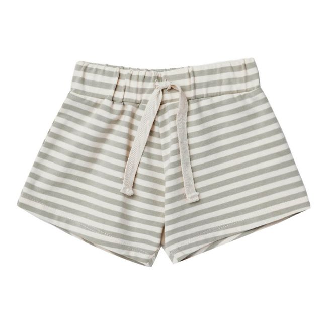 Organic Cotton Striped Shorts | Verdigris