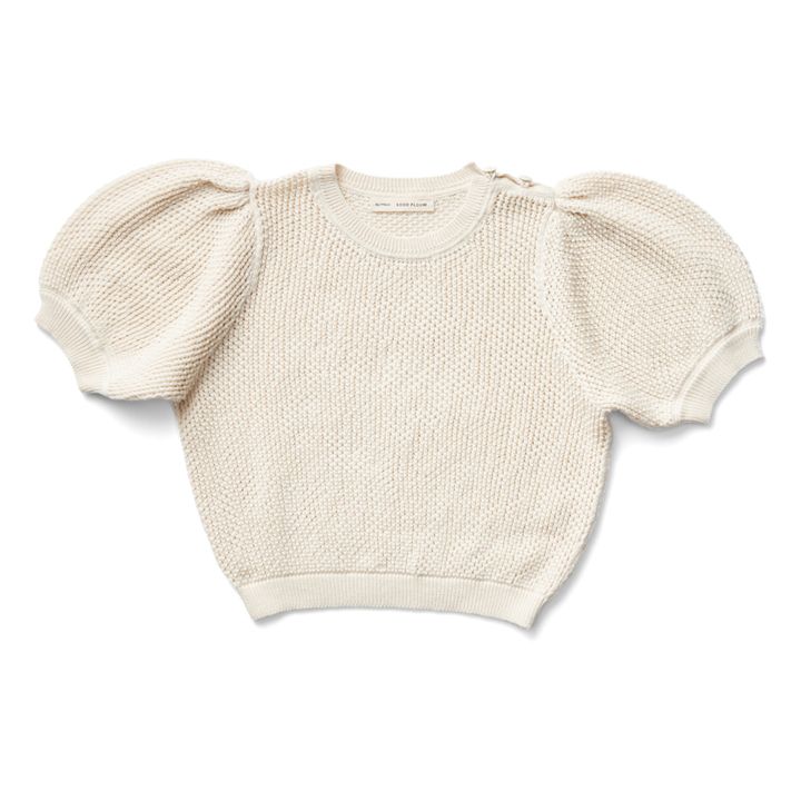 Mimi Organic Pima Cotton Sweater | Ecru- Immagine del prodotto n°0