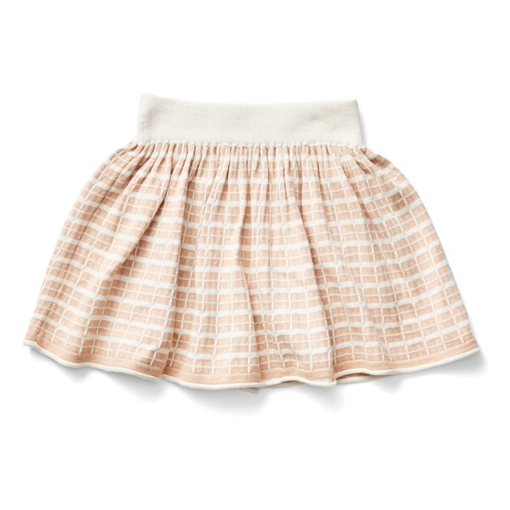 Netty Organic Pima Cotton Knit Skirt | Rosa Melocotón- Imagen del producto n°0