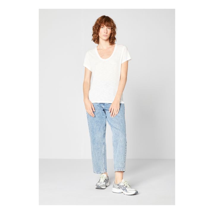T-shirt Col U Jacksonville | Blanc- Image produit n°1
