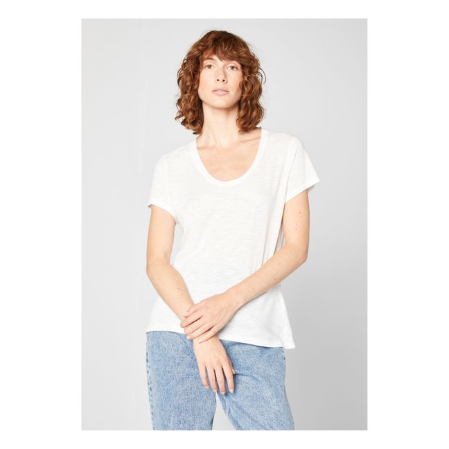 T-shirt Col U Jacksonville | Blanc
