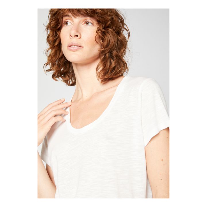 T-shirt Col U Jacksonville | Blanc- Image produit n°4