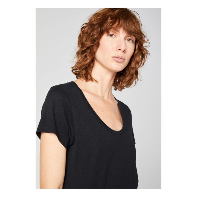 T-shirt Col U Jacksonville | Noir