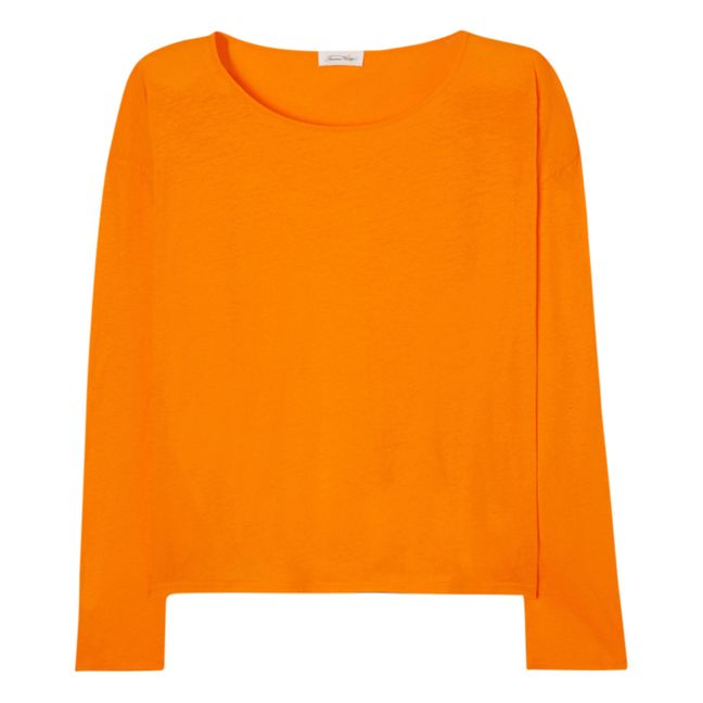T-shirt Manches Longues Col Rond Aksun | Arancione