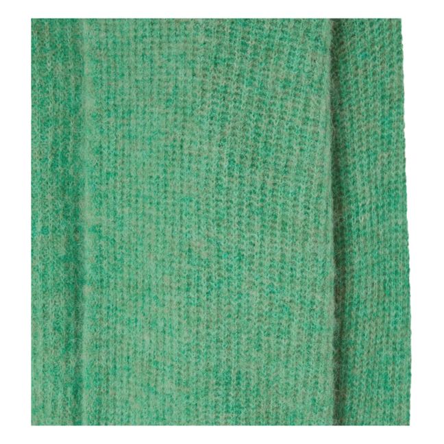 East Alpaca Wool Shawl Collar Cardigan | Green