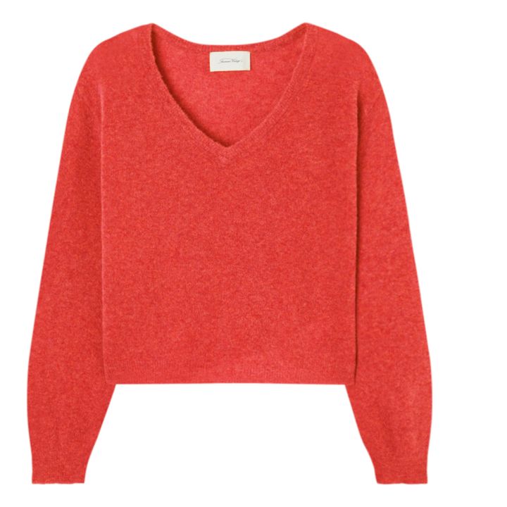 Razpark Wool V-Neck Sweater | Rosso- Immagine del prodotto n°0