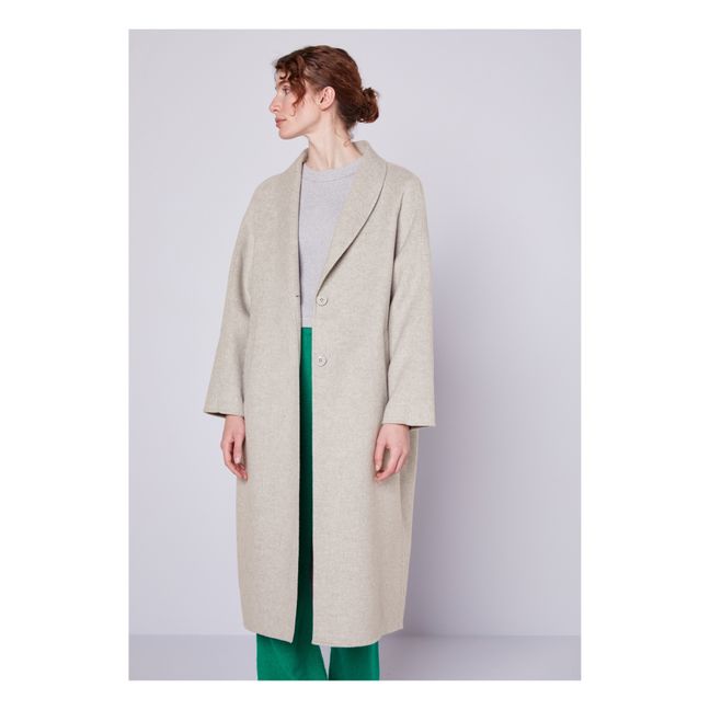 Dadoulove Ample Long Wool Coat | Grigio chino chiaro