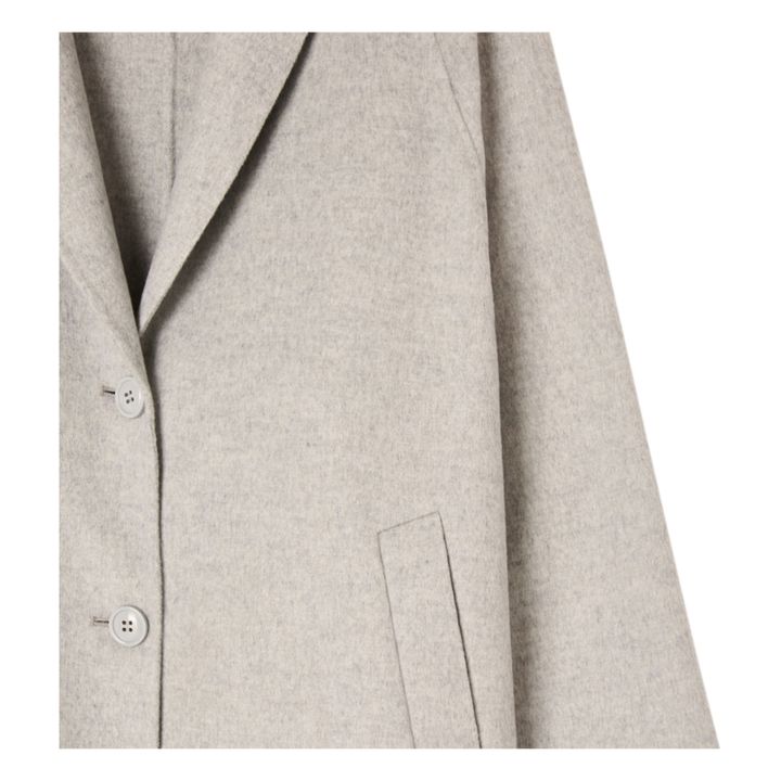 Dadoulove Ample Long Wool Coat | Gris jaspeado claro- Imagen del producto n°3